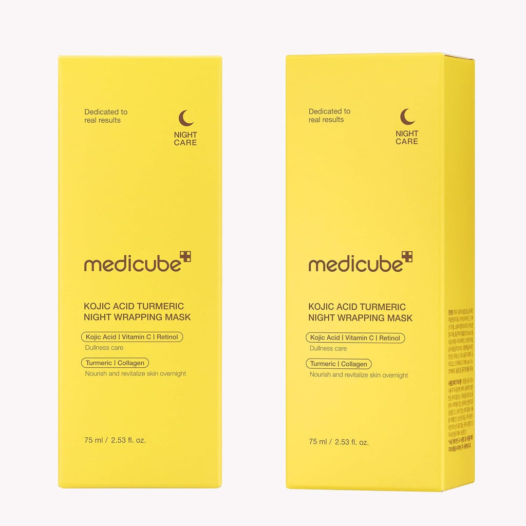 Medicube Kojic Acid Turmeric Overnight Wrapping Peel-Off Mask – Glass Skin Brightening & Hydration Treatment