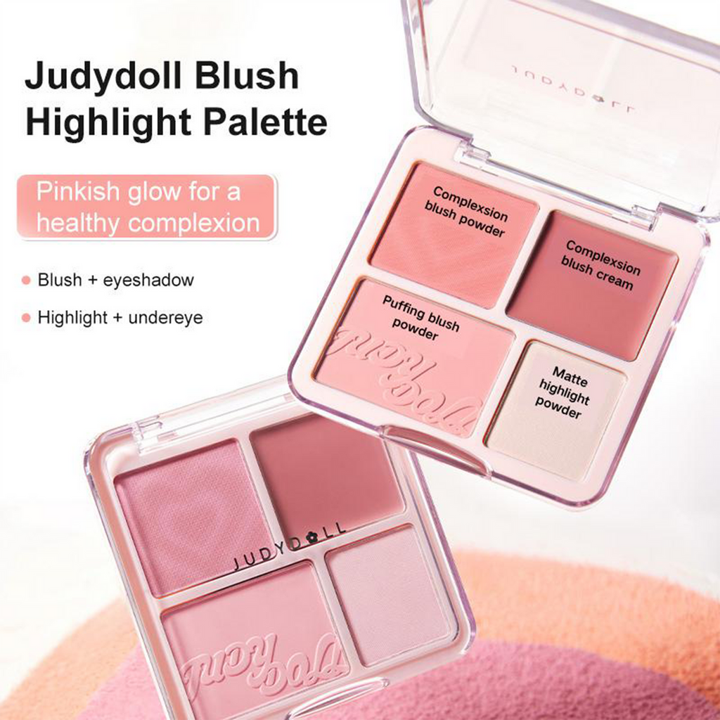 JudyDoll Blush & Highlight Palette – Lilac Ballet, formula breakdown