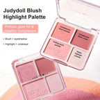 JudyDoll Blush & Highlight Palette – Lilac Ballet, formula breakdown