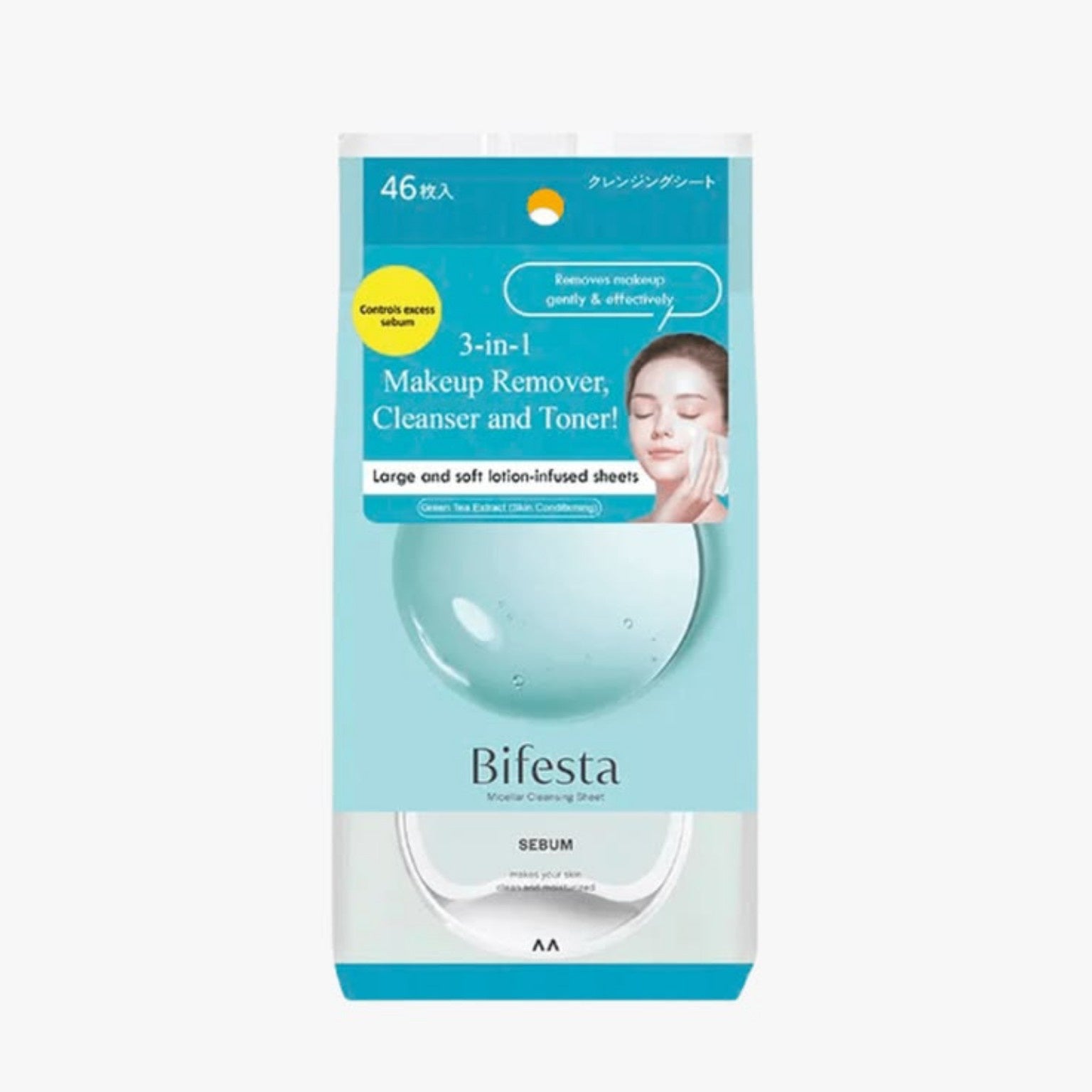 Bifesta Micellar Sheets – Sebum (46 Sheets)