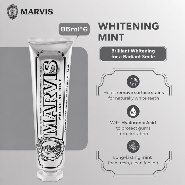 Marvis Whitening Mint Toothpaste – 85ml