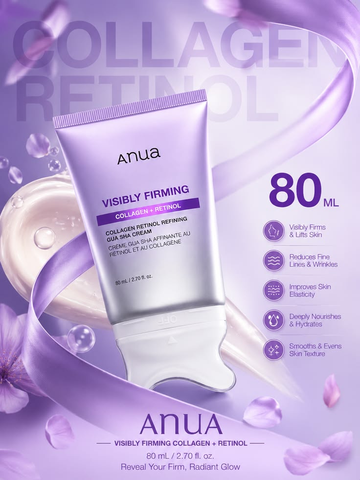 Anua Visibly Firming Collagen Retinol Refining Gua Sha Cream (80ml)