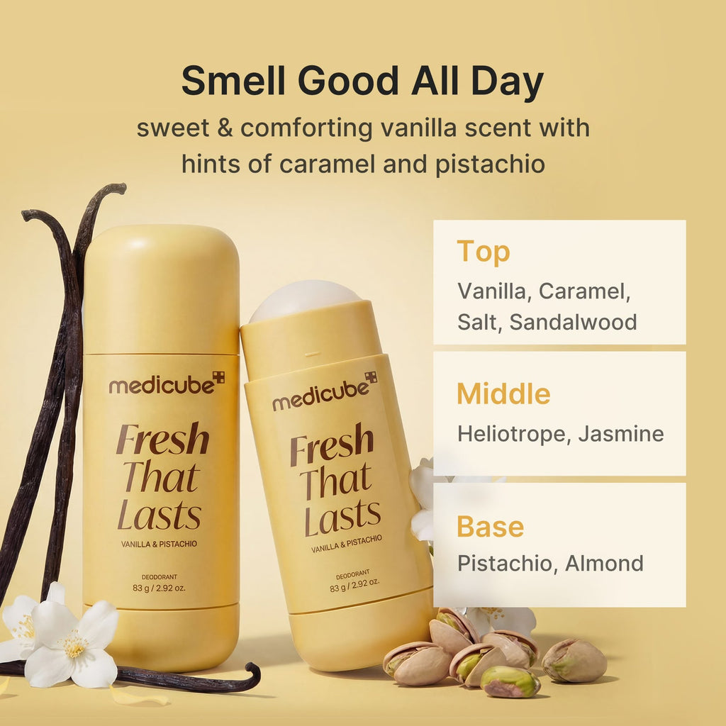 Medicube vanilla and pistachio deodorant